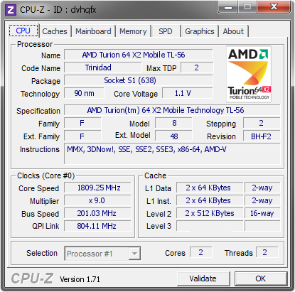 screenshot of CPU-Z validation for Dump [dvhqfx] - Submitted by  W7U-PC  - 2015-02-13 19:02:38