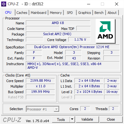 screenshot of CPU-Z validation for Dump [dzt312] - Submitted by  NIMITZ  - 2016-04-19 14:00:29