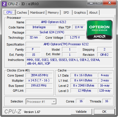 screenshot of CPU-Z validation for Dump [e1fkk0] - Submitted by  SERVER  - 2013-12-17 04:12:48