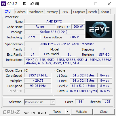 screenshot of CPU-Z validation for Dump [e2r6fj] - Submitted by  Anonymous  - 2020-04-14 03:31:35