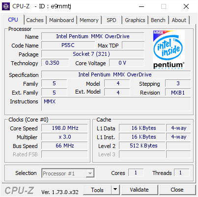 screenshot of CPU-Z validation for Dump [e9mmtj] - Submitted by  trodas  - 2015-10-27 21:29:21