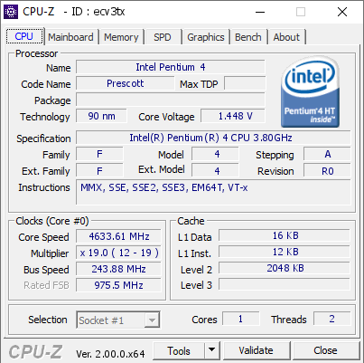 screenshot of CPU-Z validation for Dump [ecv3tx] - Submitted by  ultra_code  - 2022-03-08 03:59:02