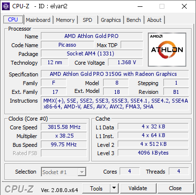 screenshot of CPU-Z validation for Dump [elyan2] - Submitted by  VICTOR  - 2023-11-02 01:49:16