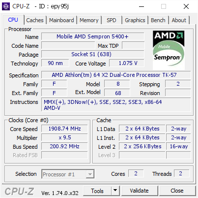 screenshot of CPU-Z validation for Dump [epy95j] - Submitted by  DIGIT_PC  - 2015-11-25 15:06:55