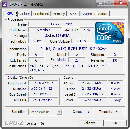 screenshot of CPU-Z validation for Dump [ew9lk3] - Submitted by  ATLAS  - 2014-04-23 01:04:38