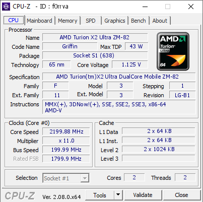 screenshot of CPU-Z validation for Dump [f0rrva] - Submitted by  DESKTOP-80FU7V3  - 2023-10-11 01:15:46
