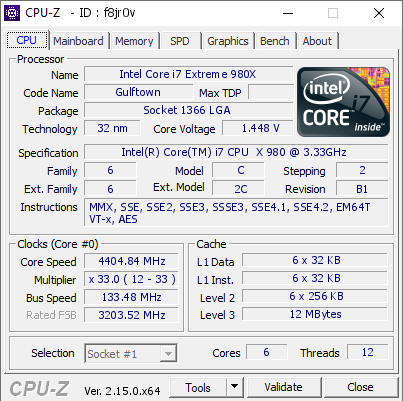 screenshot of CPU-Z validation for Dump [f8jr0v] - Submitted by  Anonymous  - 2025-07-10 03:58:34