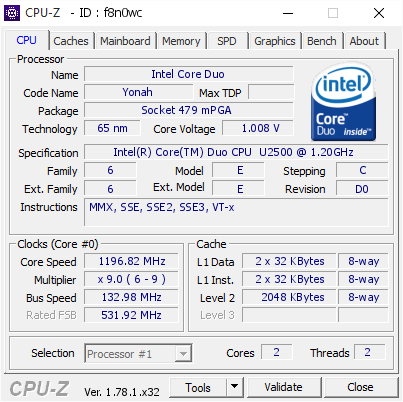 screenshot of CPU-Z validation for Dump [f8n0wc] - Submitted by  USER-SIEMENS  - 2017-02-03 21:41:08