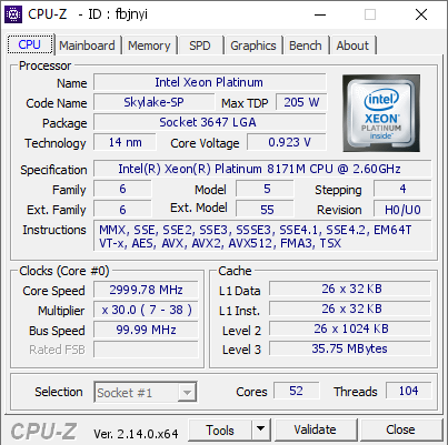 screenshot of CPU-Z validation for Dump [fbjnyi] - Submitted by  ADMIN-PC  - 2025-03-02 18:56:32