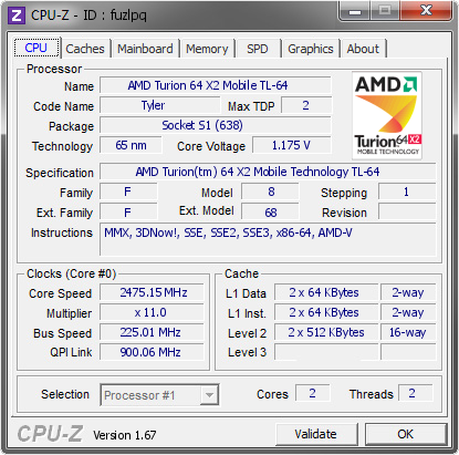 screenshot of CPU-Z validation for Dump [fuzlpq] - Submitted by  legancy3  - 2013-11-07 09:11:43