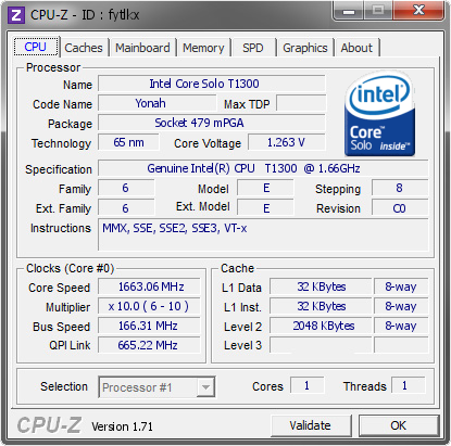 screenshot of CPU-Z validation for Dump [fytlkx] - Submitted by  WIN-BBHFM1JJNG8  - 2015-01-12 11:01:30