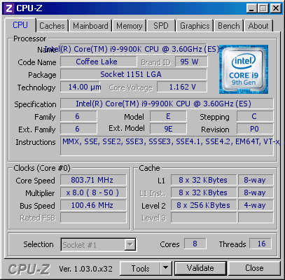 screenshot of CPU-Z validation for Dump [g160ld] - Submitted by  DEV.CPUZ  - 2021-03-10 15:44:00