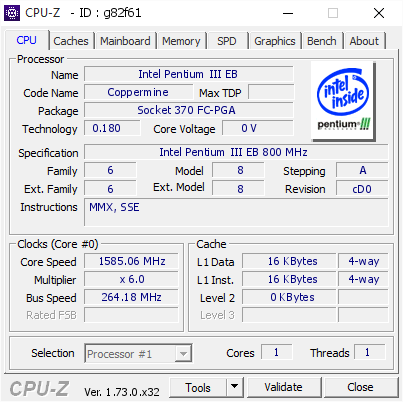 screenshot of CPU-Z validation for Dump [g82f61] - Submitted by  TerraRaptor  - 2015-10-27 20:31:22