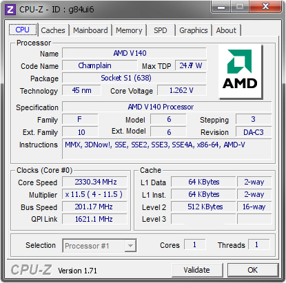 screenshot of CPU-Z validation for Dump [g84ui6] - Submitted by  MY-BILGISAYAR  - 2014-12-13 14:12:18