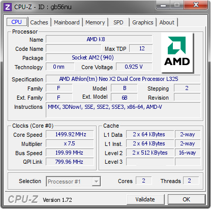 Amd K8 1499 92 Mhz Cpu Z Validator