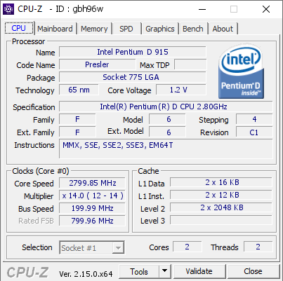 screenshot of CPU-Z validation for Dump [gbh96w] - Submitted by  PCLITE  - 2026-01-27 17:08:55