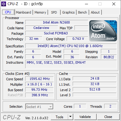 screenshot of CPU-Z validation for Dump [gckn5p] - Submitted by  SD  - 2024-10-02 15:28:08