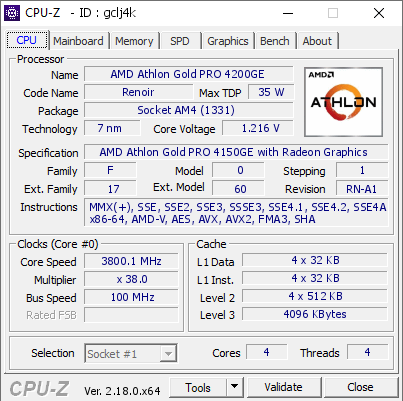 screenshot of CPU-Z validation for Dump [gclj4k] - Submitted by  DESKTOP-JO5TKJB  - 2026-02-05 14:30:00