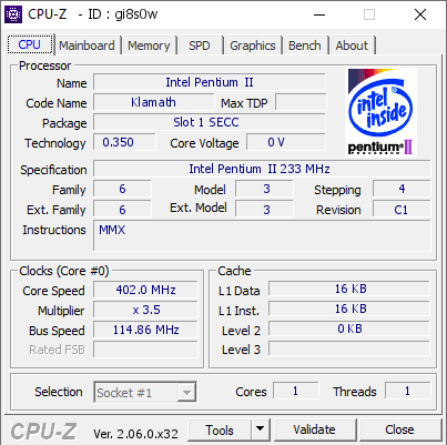 screenshot of CPU-Z validation for Dump [gi8s0w] - Submitted by  R-998  - 2023-10-06 00:02:52