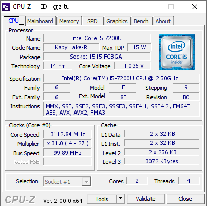 screenshot of CPU-Z validation for Dump [gjzrtu] - Submitted by  MONTANOCARABALL  - 2022-03-23 16:21:24