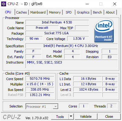 screenshot of CPU-Z validation for Dump [glf1w8] - Submitted by  tsukuruo-100yen  - 2015-11-07 13:00:25