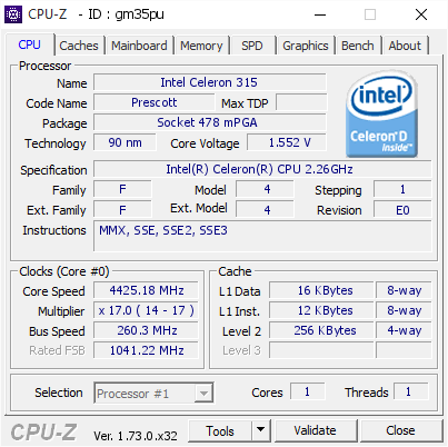 screenshot of CPU-Z validation for Dump [gm35pu] - Submitted by  George_o/c  - 2015-10-08 17:35:56