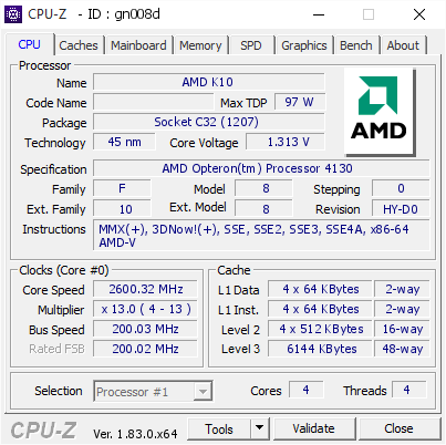 screenshot of CPU-Z validation for Dump [gn008d] - Submitted by  JV27KVSY8MO4HH8  - 2018-02-02 14:38:56