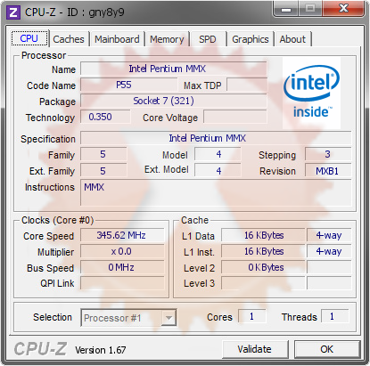 screenshot of CPU-Z validation for Dump [gny8y9] - Submitted by  ludek111  - 2014-02-06 19:02:34