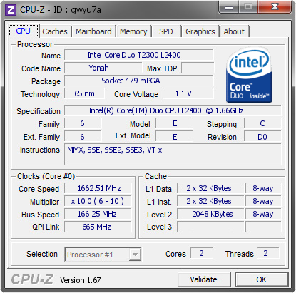 screenshot of CPU-Z validation for Dump [gwyu7a] - Submitted by  RTWFWIFBZS3RCCH  - 2013-11-30 02:11:34