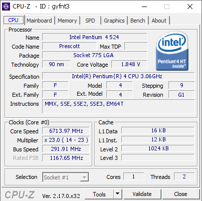 screenshot of CPU-Z validation for Dump [gyfnt3] - Submitted by  rm3113  - 2026-02-16 08:42:58