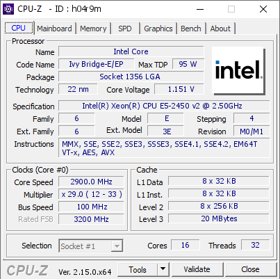screenshot of CPU-Z validation for Dump [h04r9m] - Submitted by  DESKTOP-5FS1S10  - 2025-06-03 03:18:11