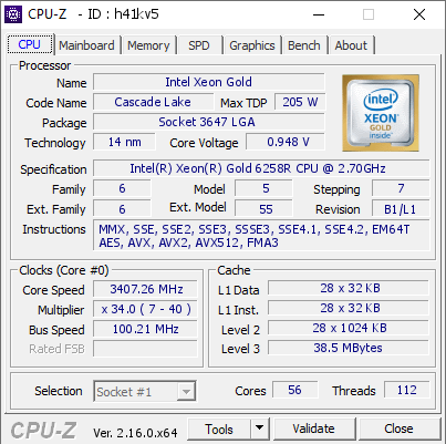 screenshot of CPU-Z validation for Dump [h41kv5] - Submitted by  IU-ALPENGLOW-3D  - 2025-09-08 19:18:05