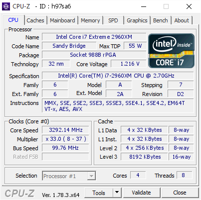 screenshot of CPU-Z validation for Dump [h97sa6] - Submitted by  850PRO-PC  - 2017-04-20 11:21:40