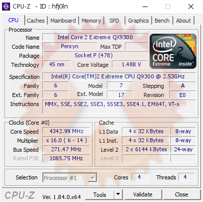 screenshot of CPU-Z validation for Dump [hfj0ln] - Submitted by  Raidriar  - 2018-08-13 16:35:24