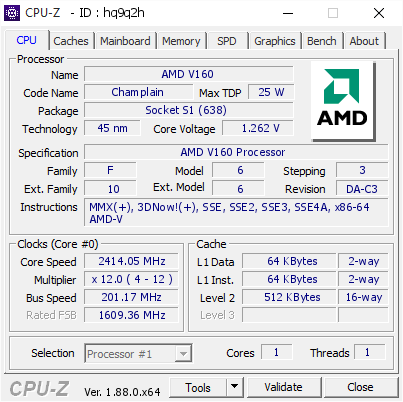 screenshot of CPU-Z validation for Dump [hq9q2h] - Submitted by  НИКОЛАЙ-ПК  - 2020-03-30 08:37:58