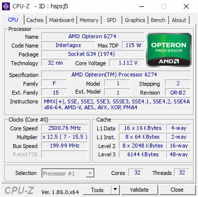 screenshot of CPU-Z validation for Dump [hspsj5] - Submitted by  HAZUKI  - 2018-09-13 20:39:53