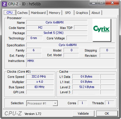 screenshot of CPU-Z validation for Dump [hz5d1b] - Submitted by  mr paco  - 2015-07-26 16:07:19