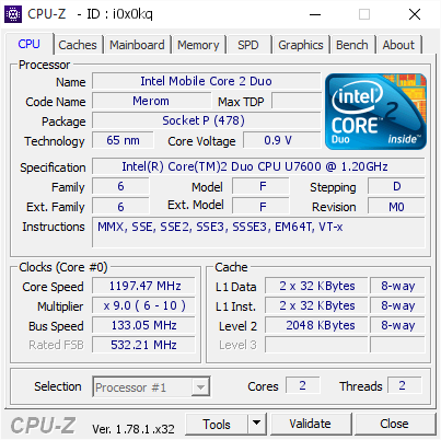 screenshot of CPU-Z validation for Dump [i0x0kq] - Submitted by  M-15A6584A28E54  - 2016-12-05 06:15:49