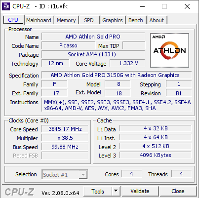 screenshot of CPU-Z validation for Dump [i1uvfk] - Submitted by  VICTOR  - 2023-11-02 02:11:38