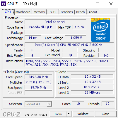 screenshot of CPU-Z validation for Dump [i4zjjl] - Submitted by  XEO10  - 2022-07-28 04:04:36