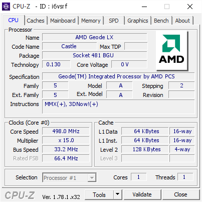 screenshot of CPU-Z validation for Dump [i6vsrf] - Submitted by  MSN  - 2016-11-24 18:27:53