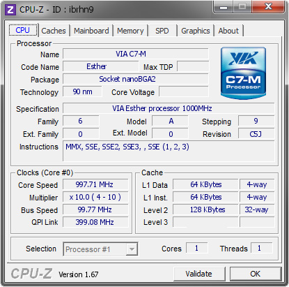 screenshot of CPU-Z validation for Dump [ibrhn9] - Submitted by  QUADPAD  - 2013-11-07 18:11:21