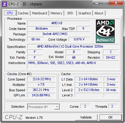 screenshot of CPU-Z validation for Dump [idqnew] - Submitted by  Steve Smith  - 2014-09-27 11:09:42