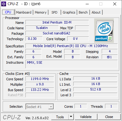 screenshot of CPU-Z validation for Dump [ijjxn6] - Submitted by  Kevin.MX  - 2025-06-19 18:56:41