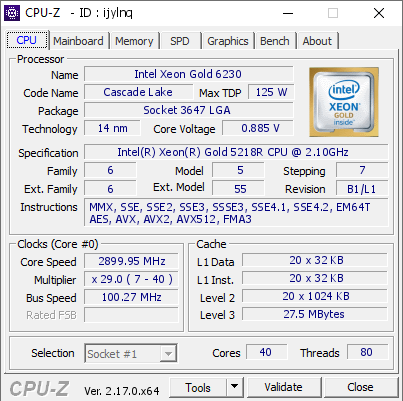 screenshot of CPU-Z validation for Dump [ijylnq] - Submitted by  Anonymous  - 2025-10-18 12:12:39
