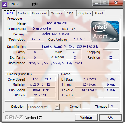 screenshot of CPU-Z validation for Dump [iljgf0] - Submitted by  Tk Desimon  - 2015-04-03 02:04:47