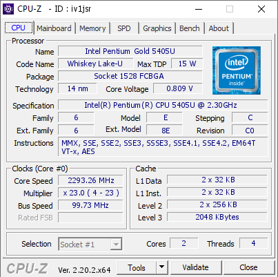 screenshot of CPU-Z validation for Dump [iv1jsr] - Submitted by  Anonymous  - 2026-06-21 18:08:59