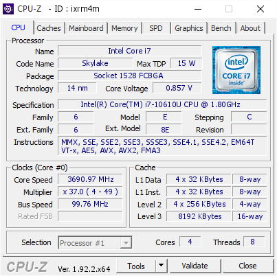 Intel Core I7 3690 97 Mhz Cpu Z Validator