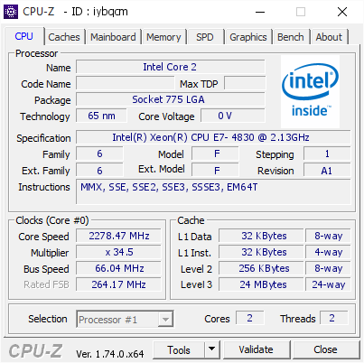 screenshot of CPU-Z validation for Dump [iybqcm] - Submitted by  NCC-DC01  - 2015-11-18 22:58:54