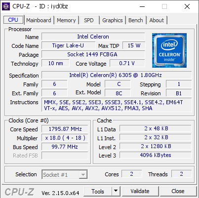 screenshot of CPU-Z validation for Dump [iyd0bz] - Submitted by  WIN-BDO7K9ALJHL  - 2025-07-09 16:08:20